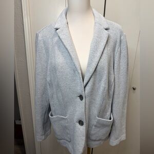 Talbots Light Gray Textured Blazer